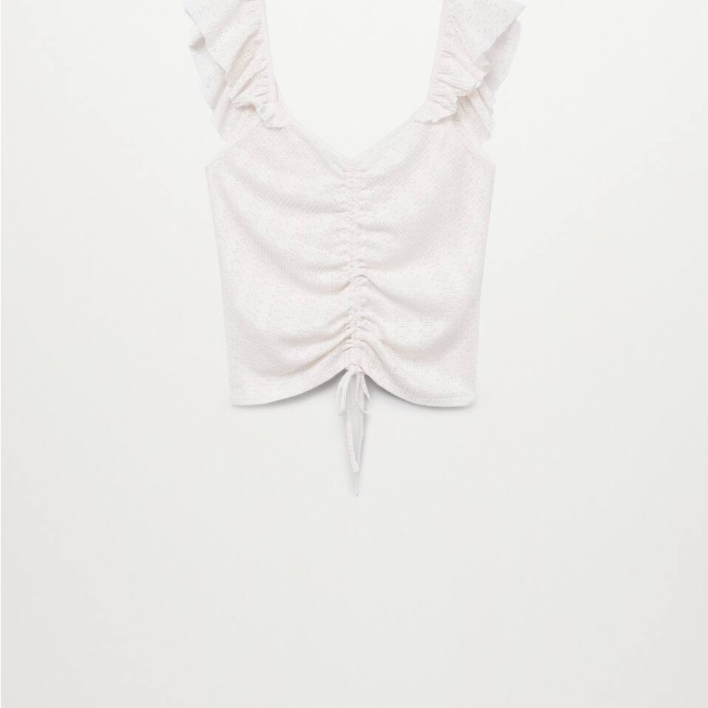 Mango Ruched openwork top - Picture 7 of 10
